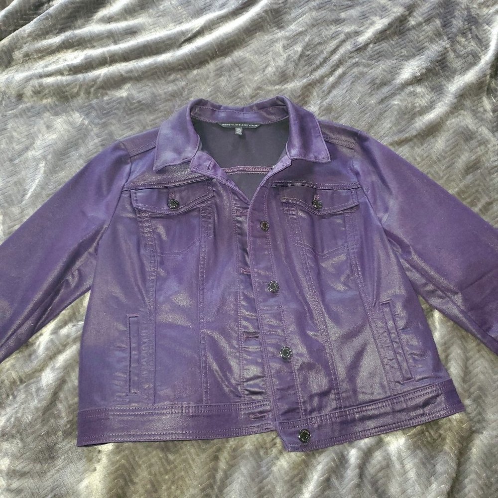 White House Black Market Plum Purple Jacket Size 12